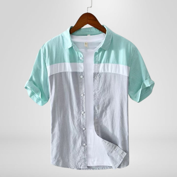 Men's Relaxed Shirt with Contrast Panels
