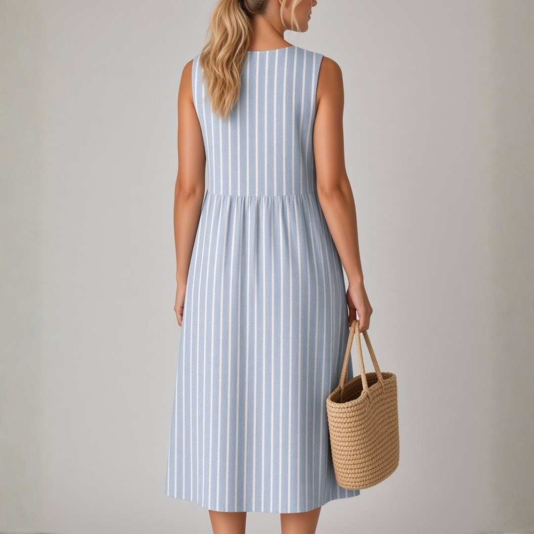 Striped summer dress for women