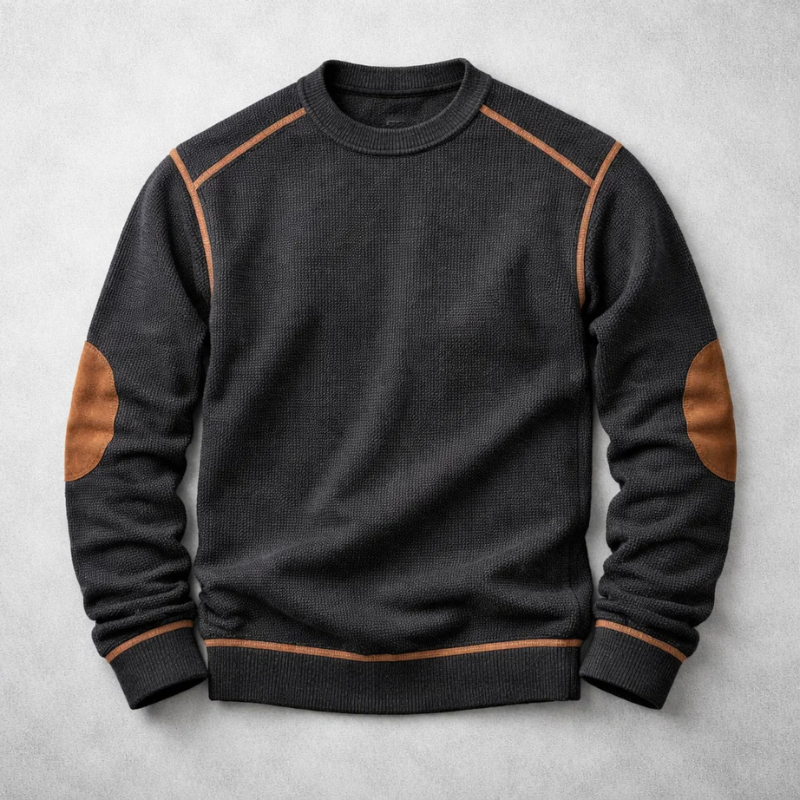 Textured pullover for men