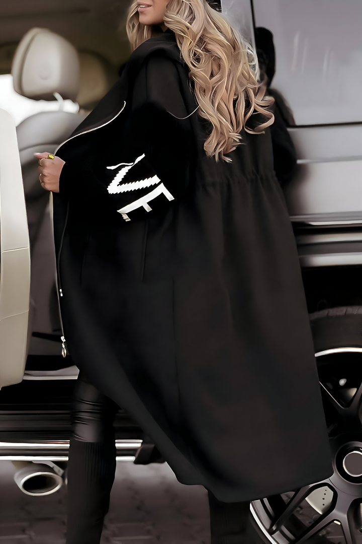 Long Cardigan with Hood and Open Front for Women