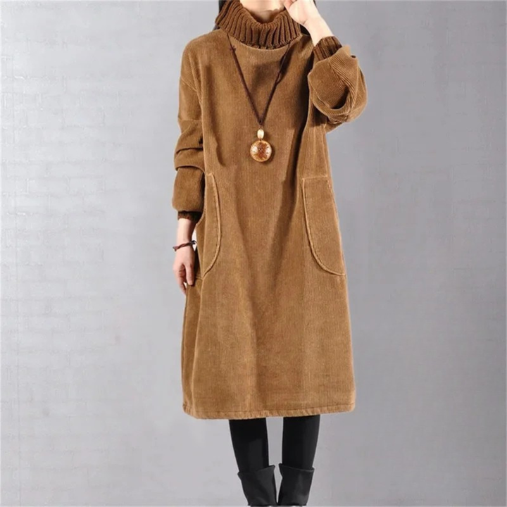 Winter Turtleneck Dress for Women
