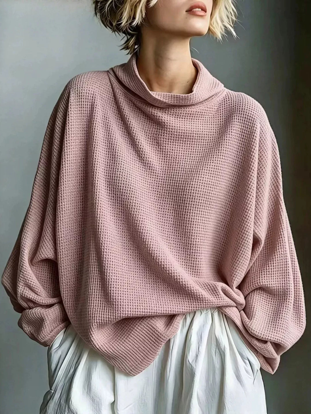 Textured Top with Mock Neck for Men