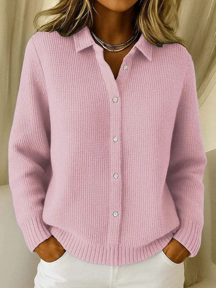 Strikket Skjorte Cardigan Dame