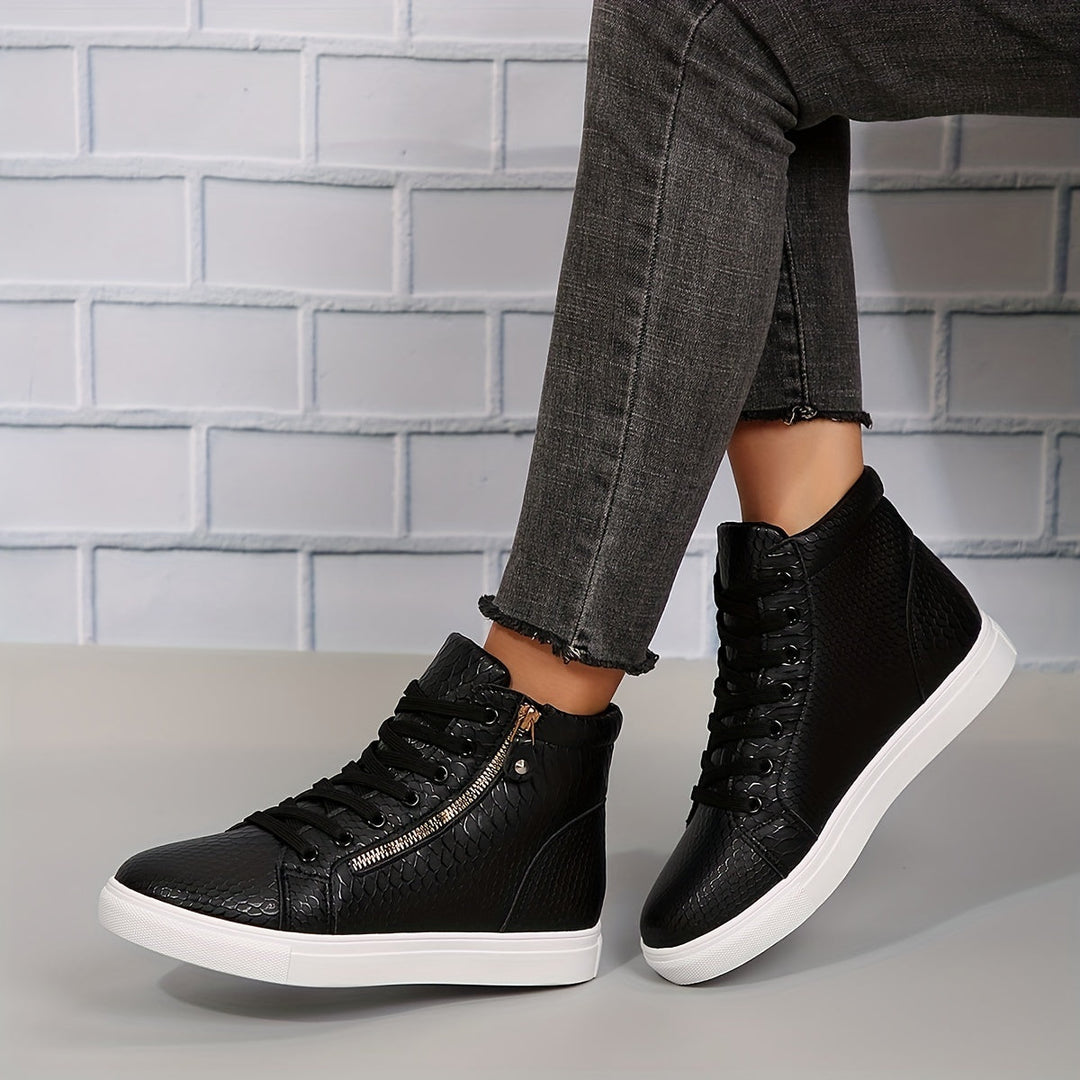 Høje Sneakers Med Lynlås