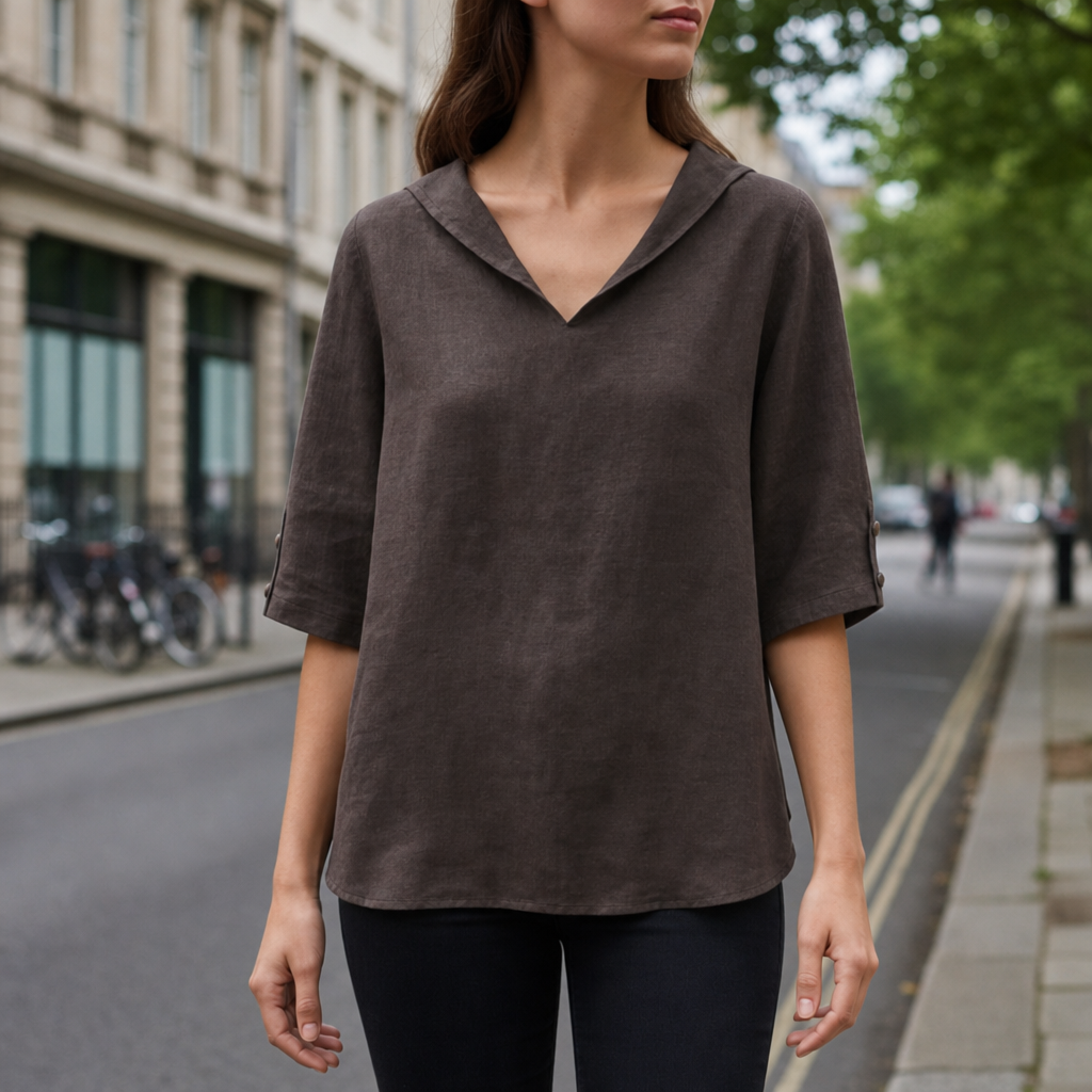 V-neck blouse for women