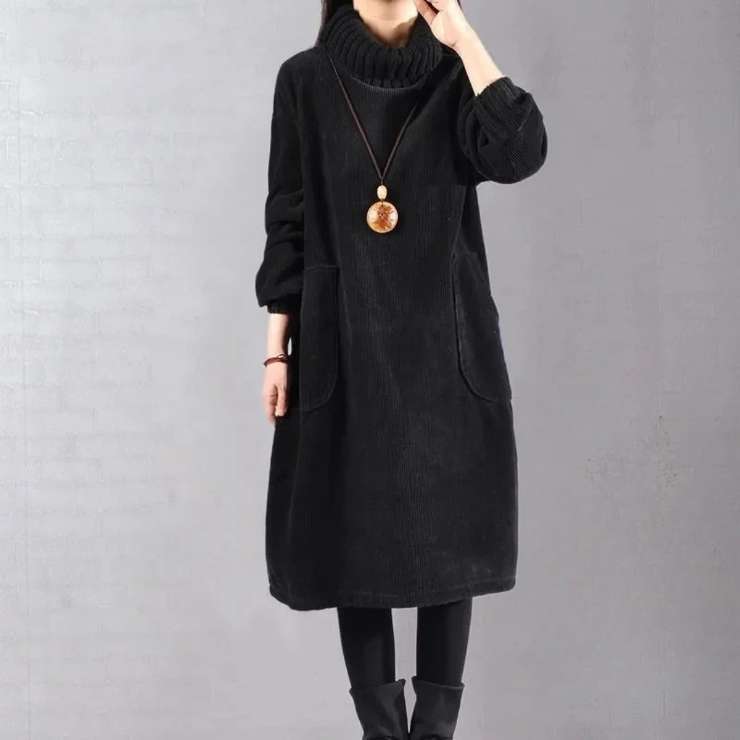 Winter Turtleneck Dress for Women