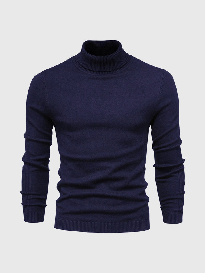 Slim Fit Rullekrave Trøje Herre