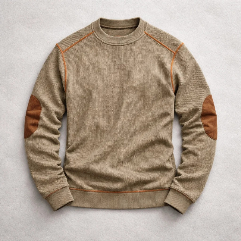 Textured pullover for men