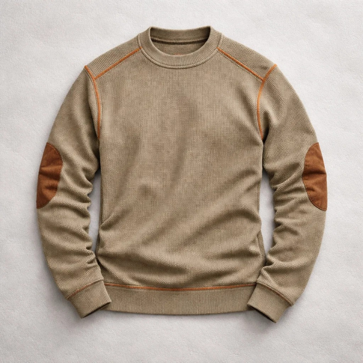 Textured pullover for men