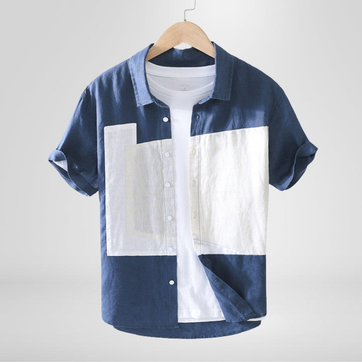 Men's Relaxed Shirt with Contrast Panels