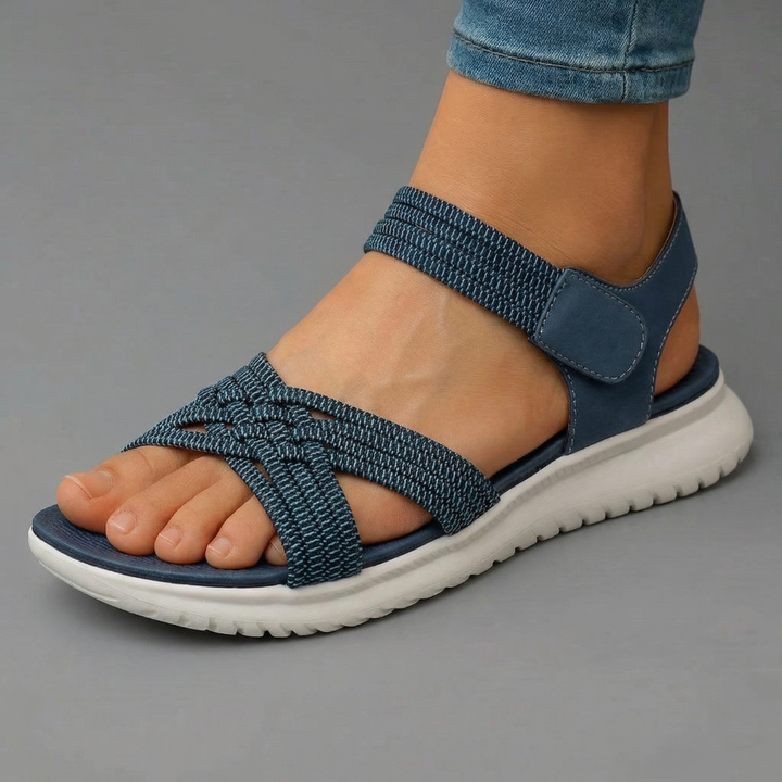 Flade Sandaler Med Krydsremme