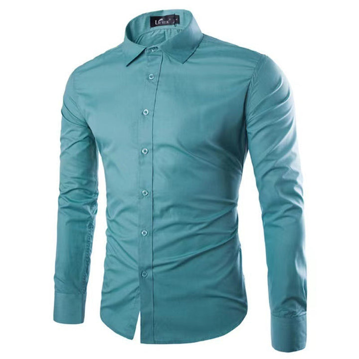 Slim Fit Skjorte med Spids Krave til Herrer