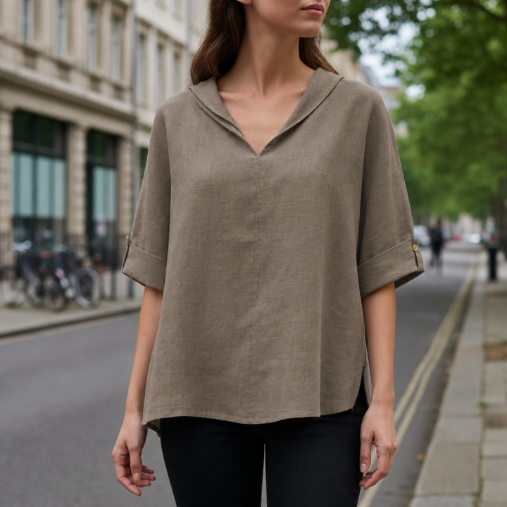 V-neck blouse for women