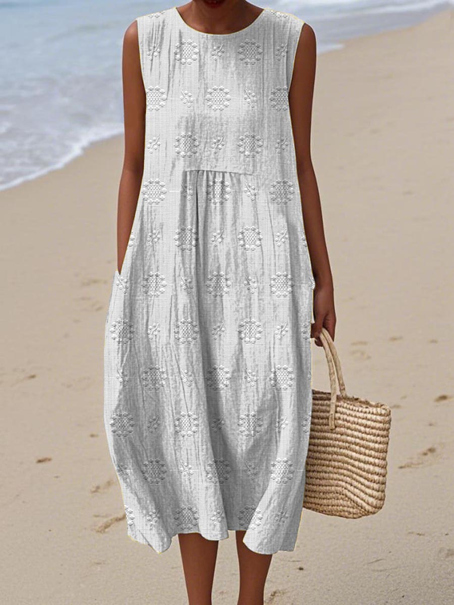 Sleeveless Dress with Pockets for Women