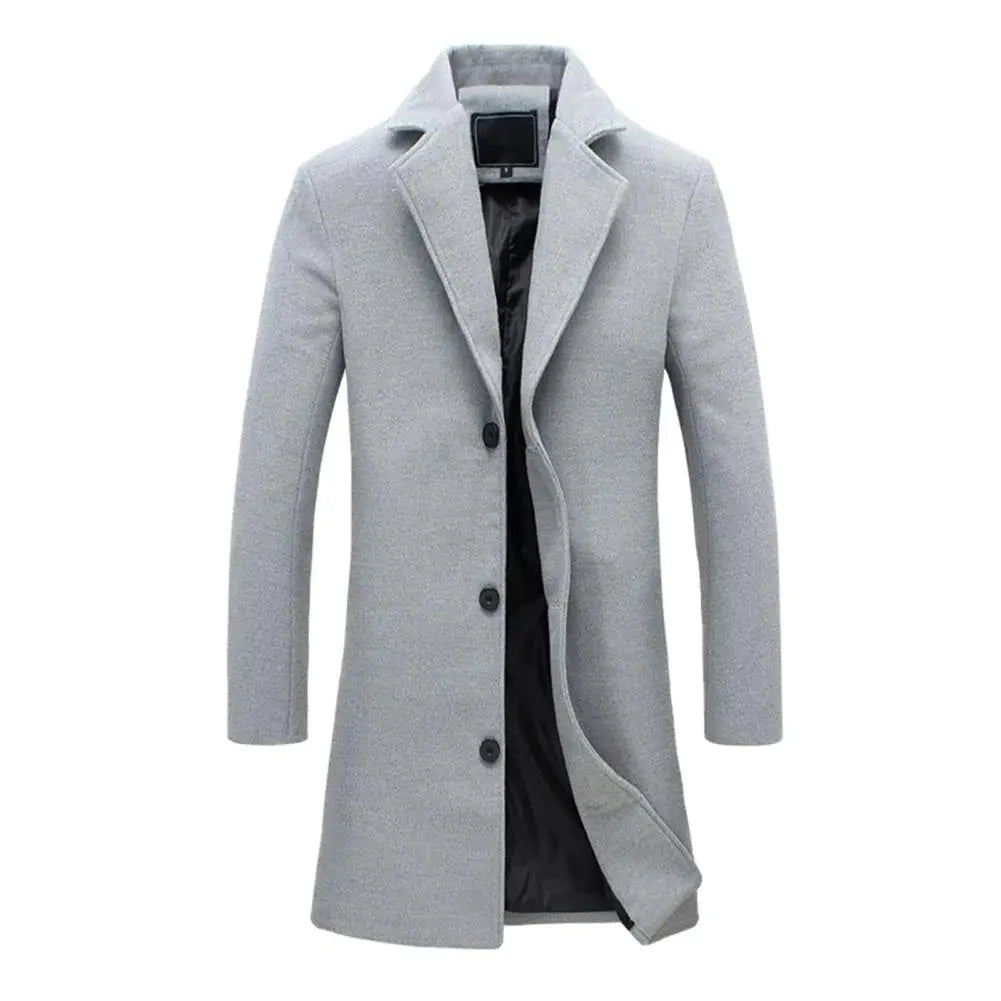 Men’s long coat with buttons