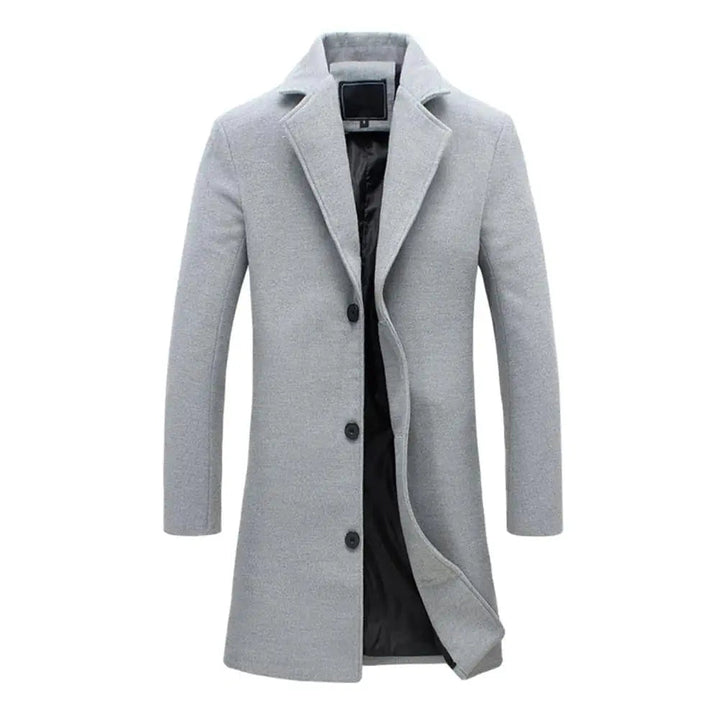 Men’s long coat with buttons