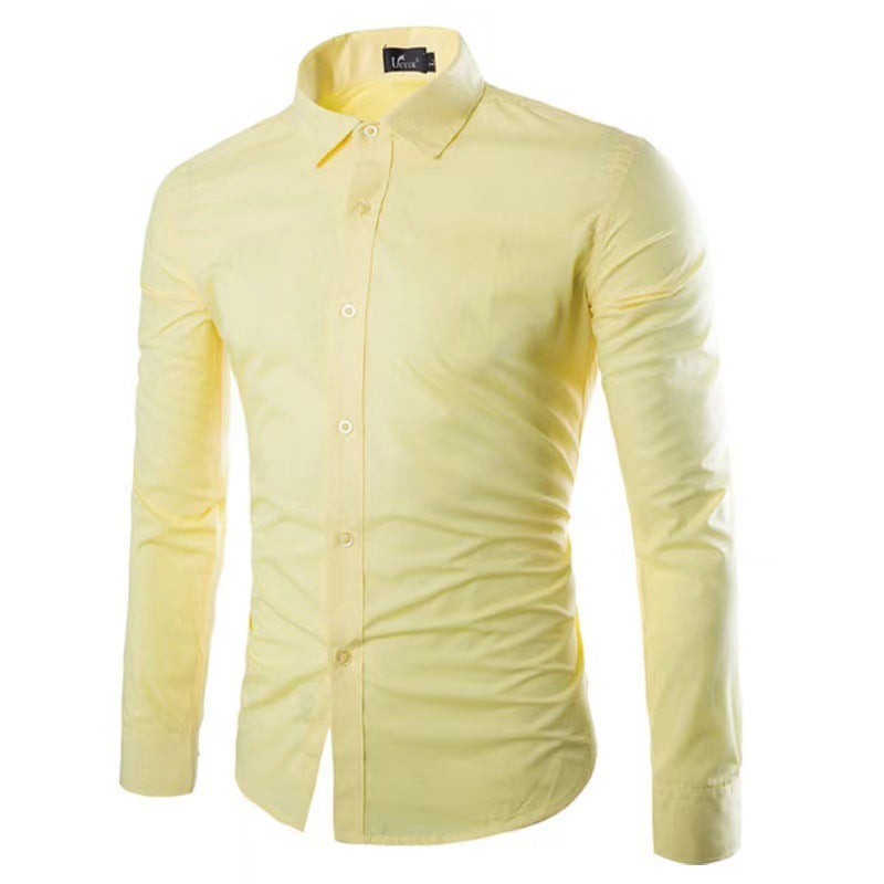Slim Fit Skjorte med Spids Krave til Herrer
