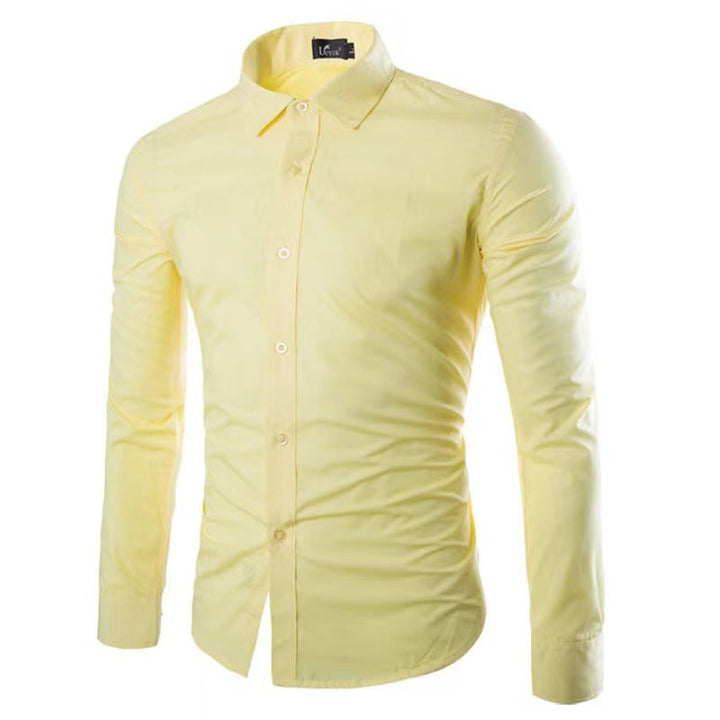 Slim Fit Skjorte med Spids Krave til Herrer