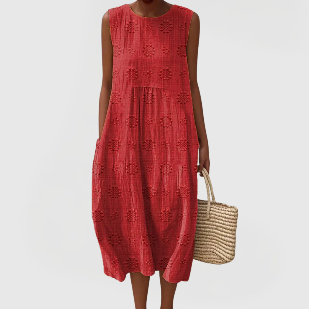 Elegant dress with pockets for women
