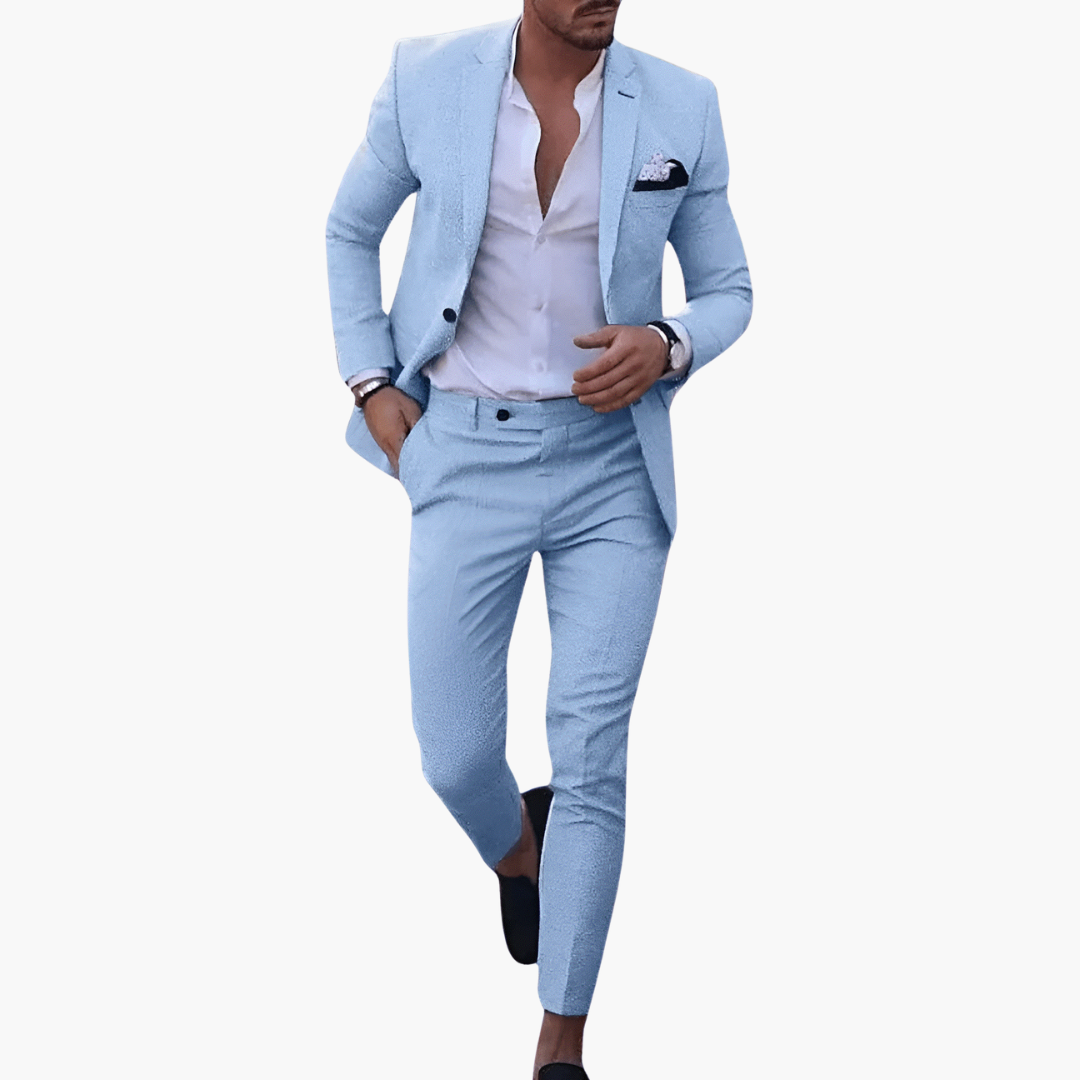 Slim fit todelt jakkesæt til mænd