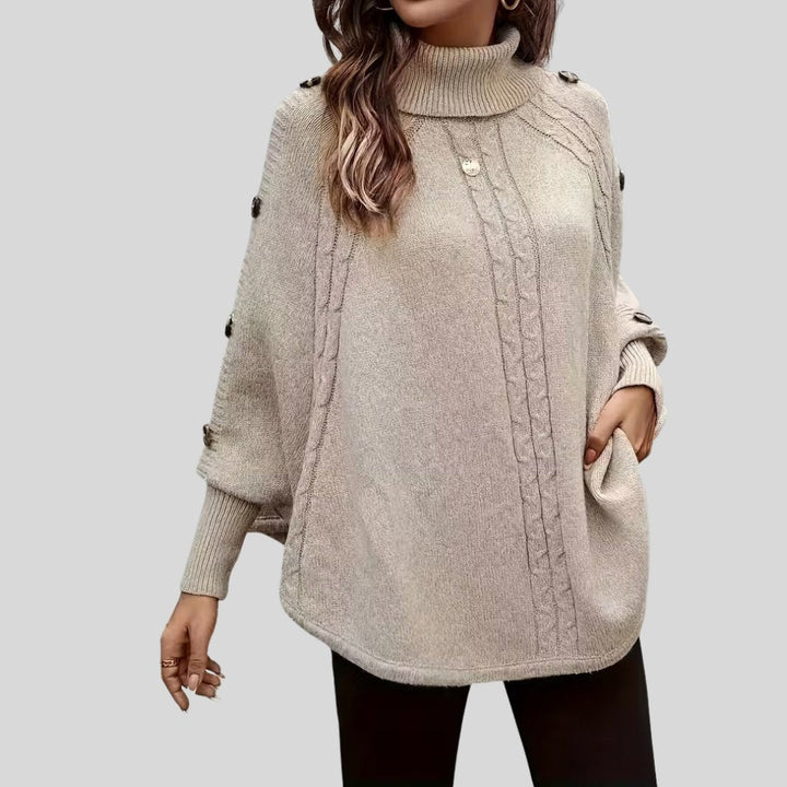Cable-Knit Turtleneck Sweater for Women