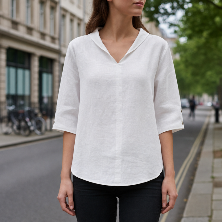 V-neck blouse for women