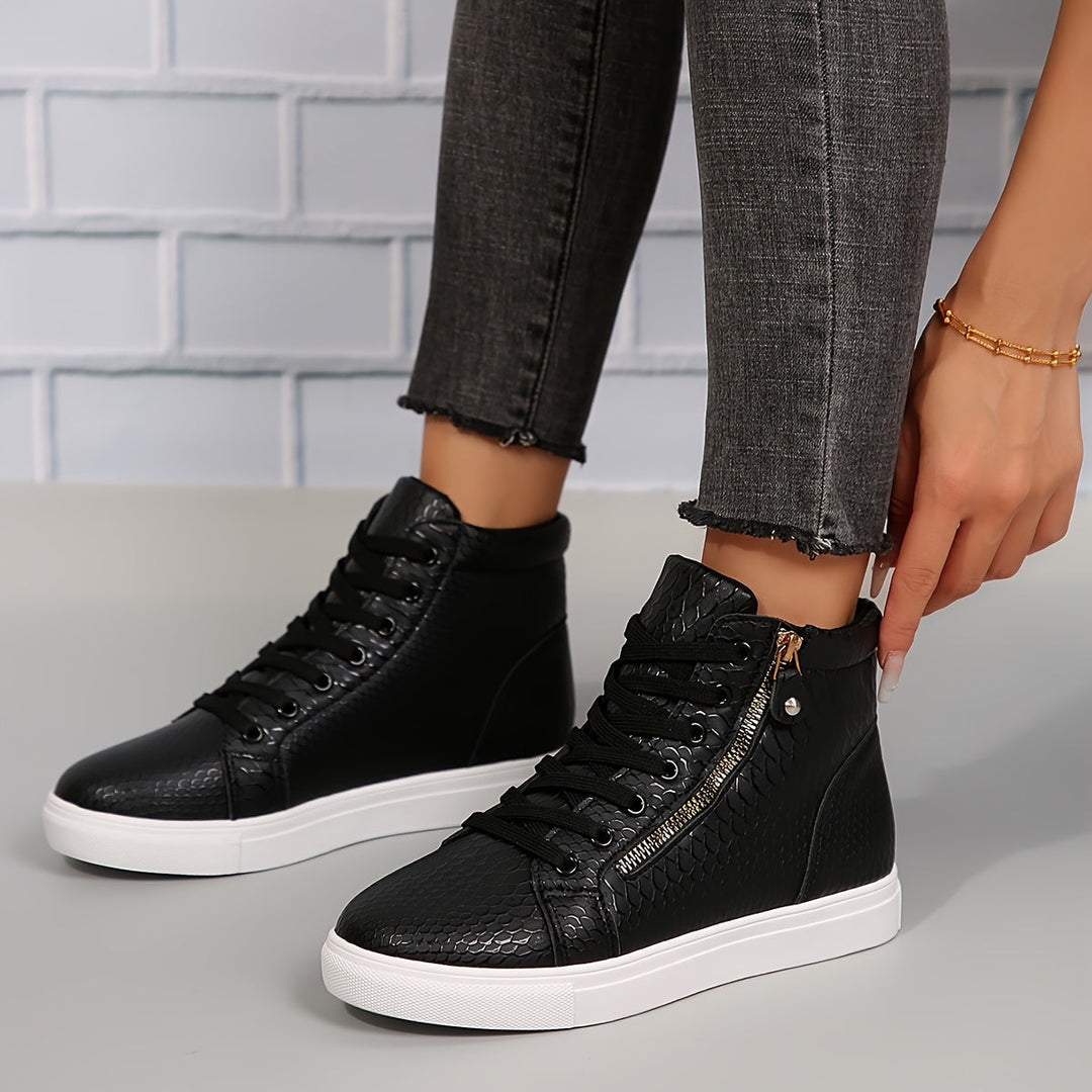 Høje Sneakers Med Lynlås