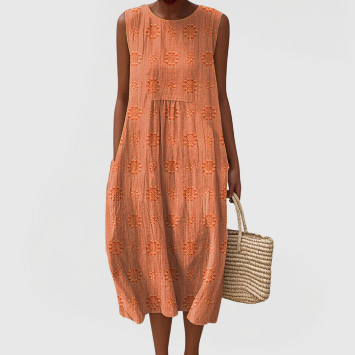 Elegant dress with pockets for women