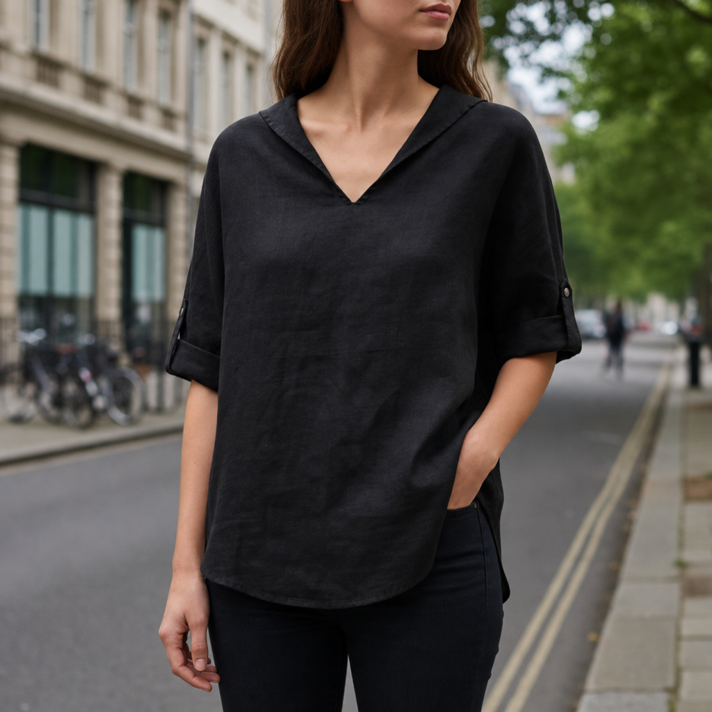 V-neck blouse for women