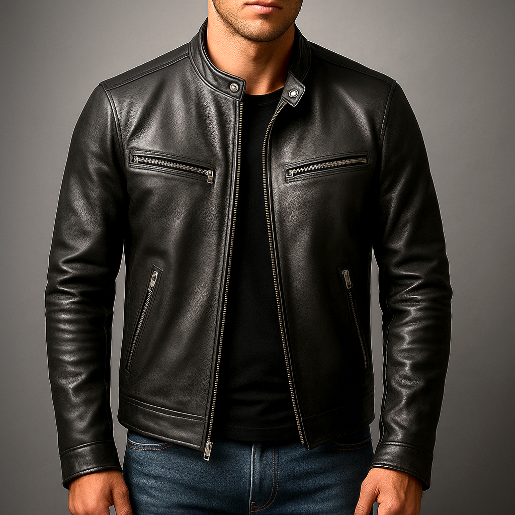 Vintage leather jacket for men