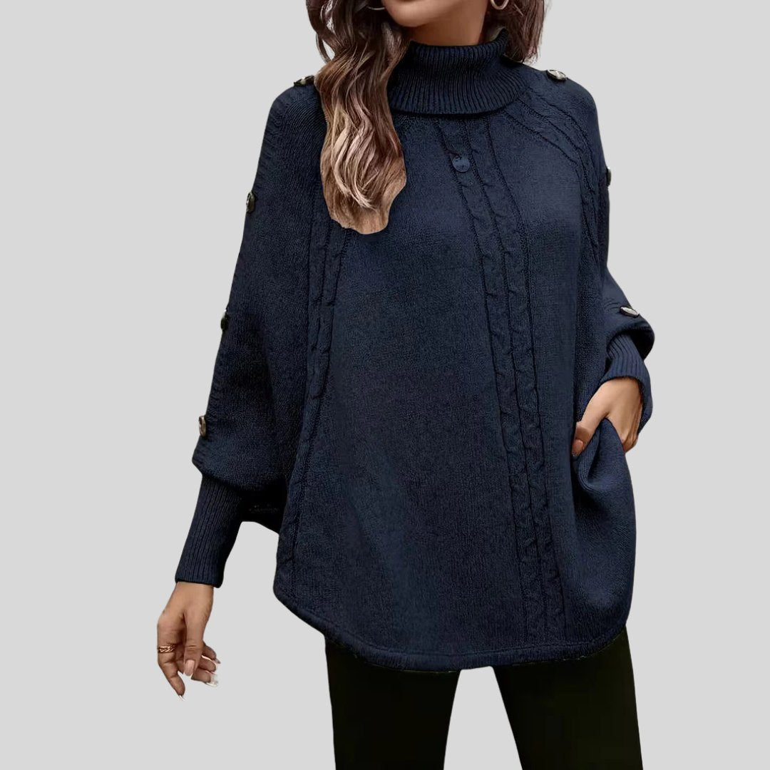 Cable-Knit Turtleneck Sweater for Women