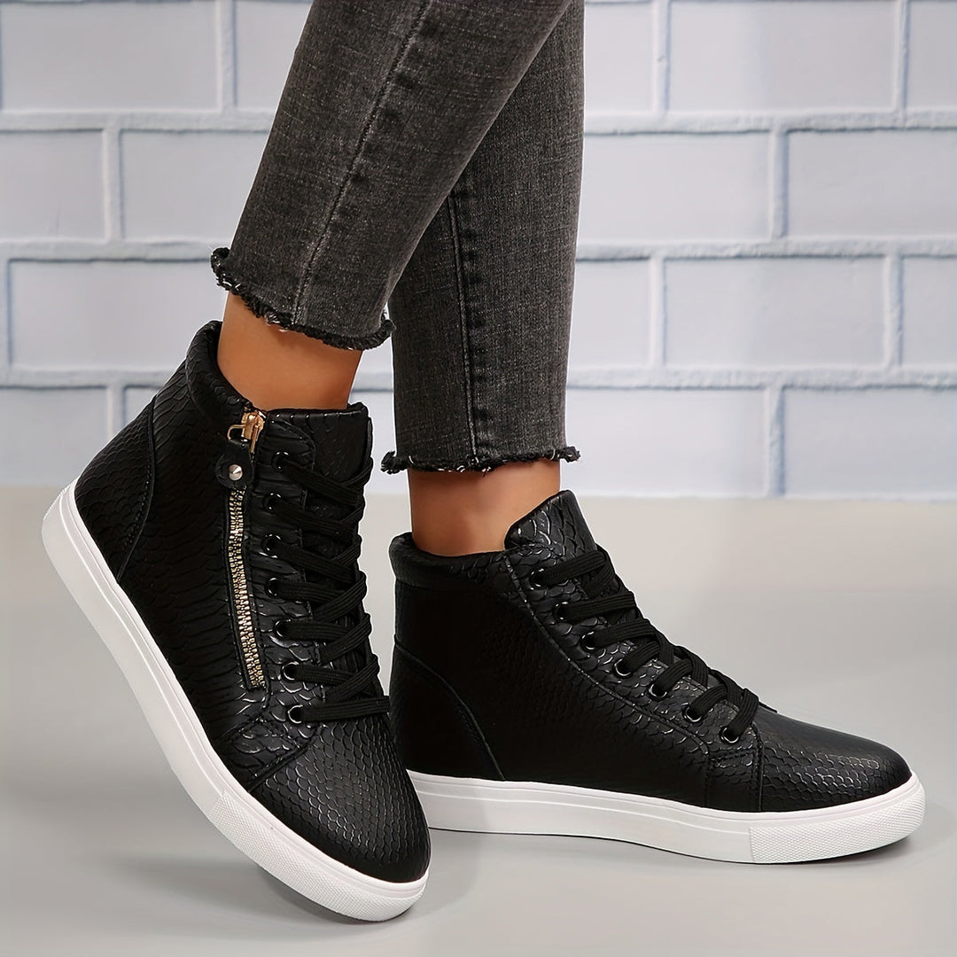 Høje Sneakers Med Lynlås