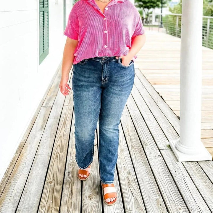 Højtaljede Jeans Med Bootcut Pasform
