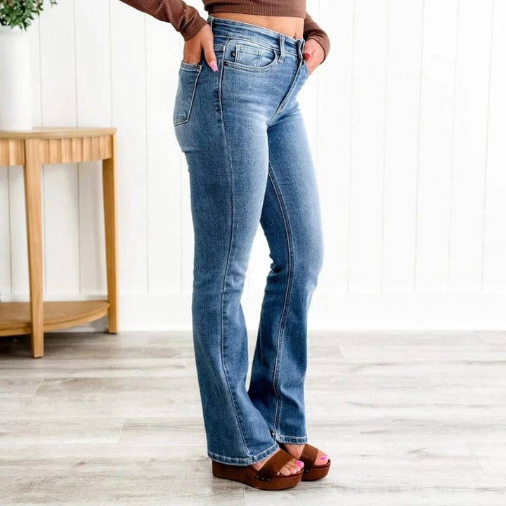Højtaljede Jeans Med Bootcut Pasform
