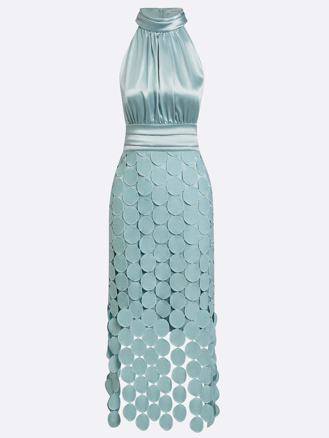 Satin Halterneck Midikjole til Kvinder