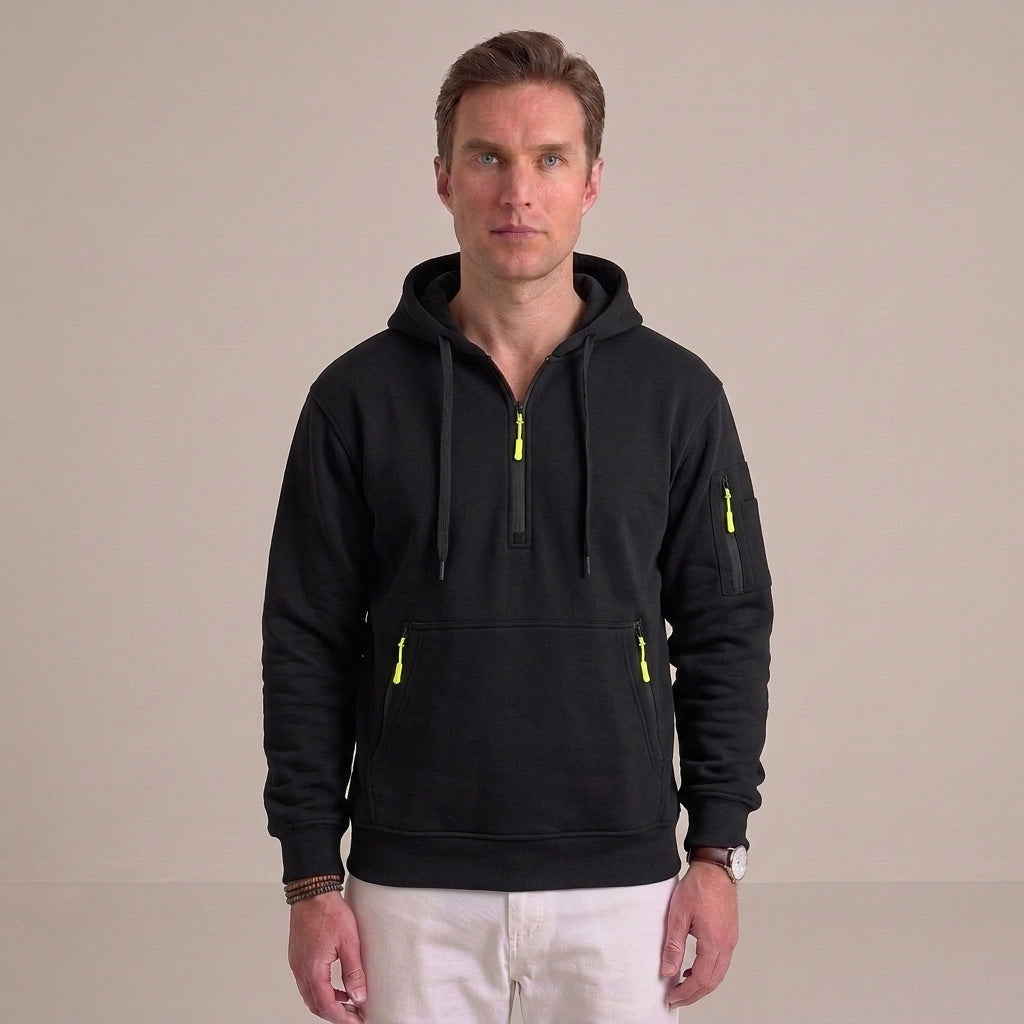 Men’s hoodie with a short zipper