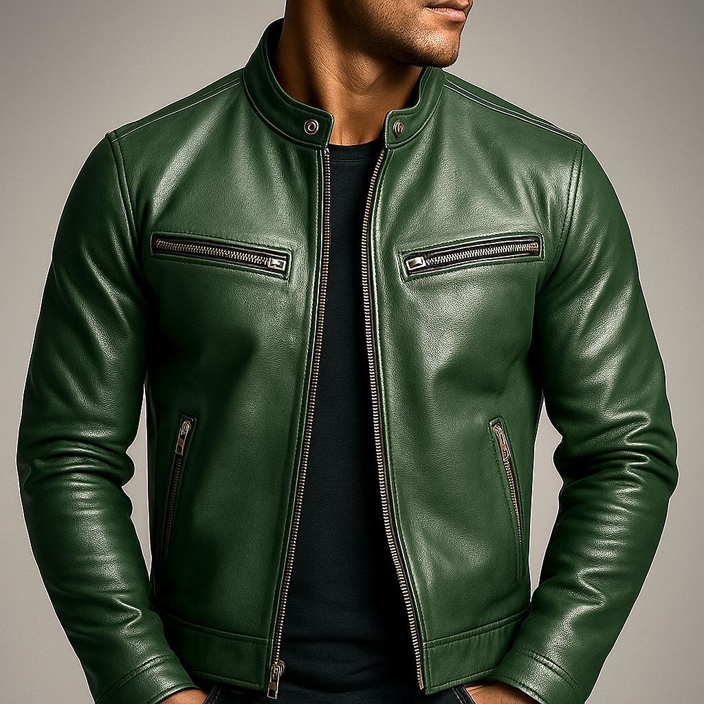 Vintage leather jacket for men