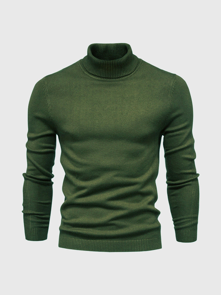 Slim Fit Rullekrave Trøje Herre