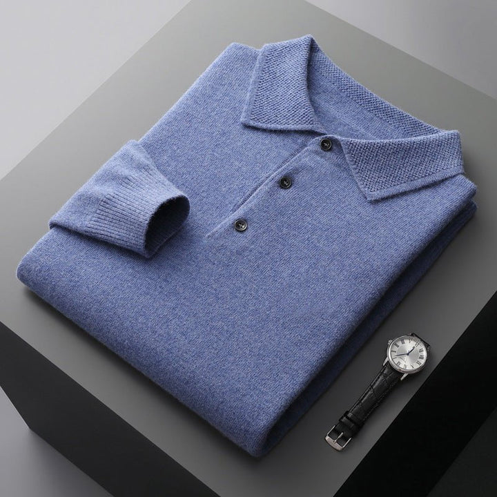 Long-Sleeved Polo Shirt for Men