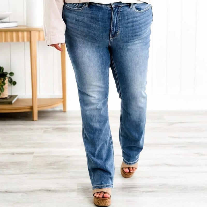 Højtaljede Jeans Med Bootcut Pasform