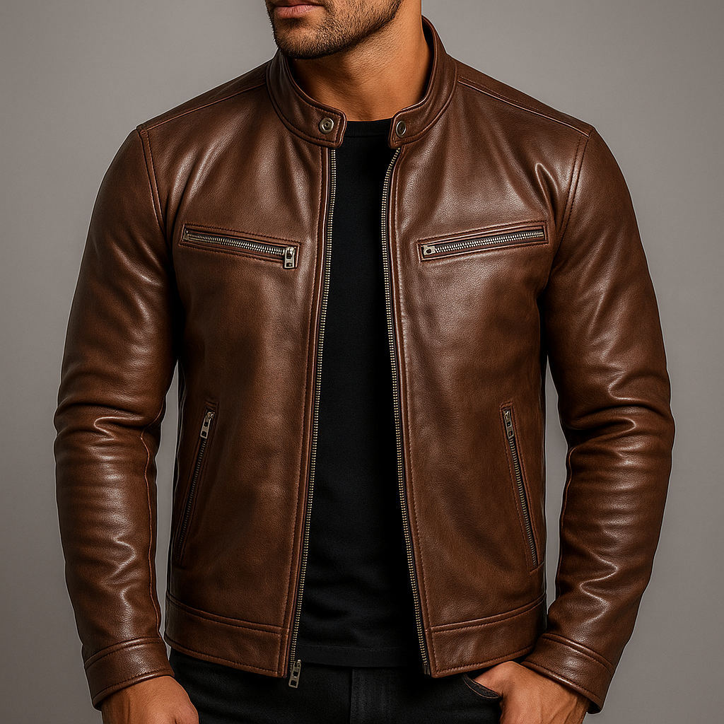 Vintage leather jacket for men