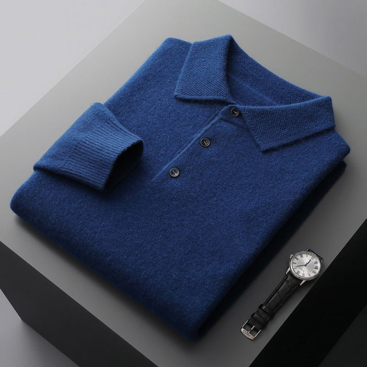 Long-Sleeved Polo Shirt for Men