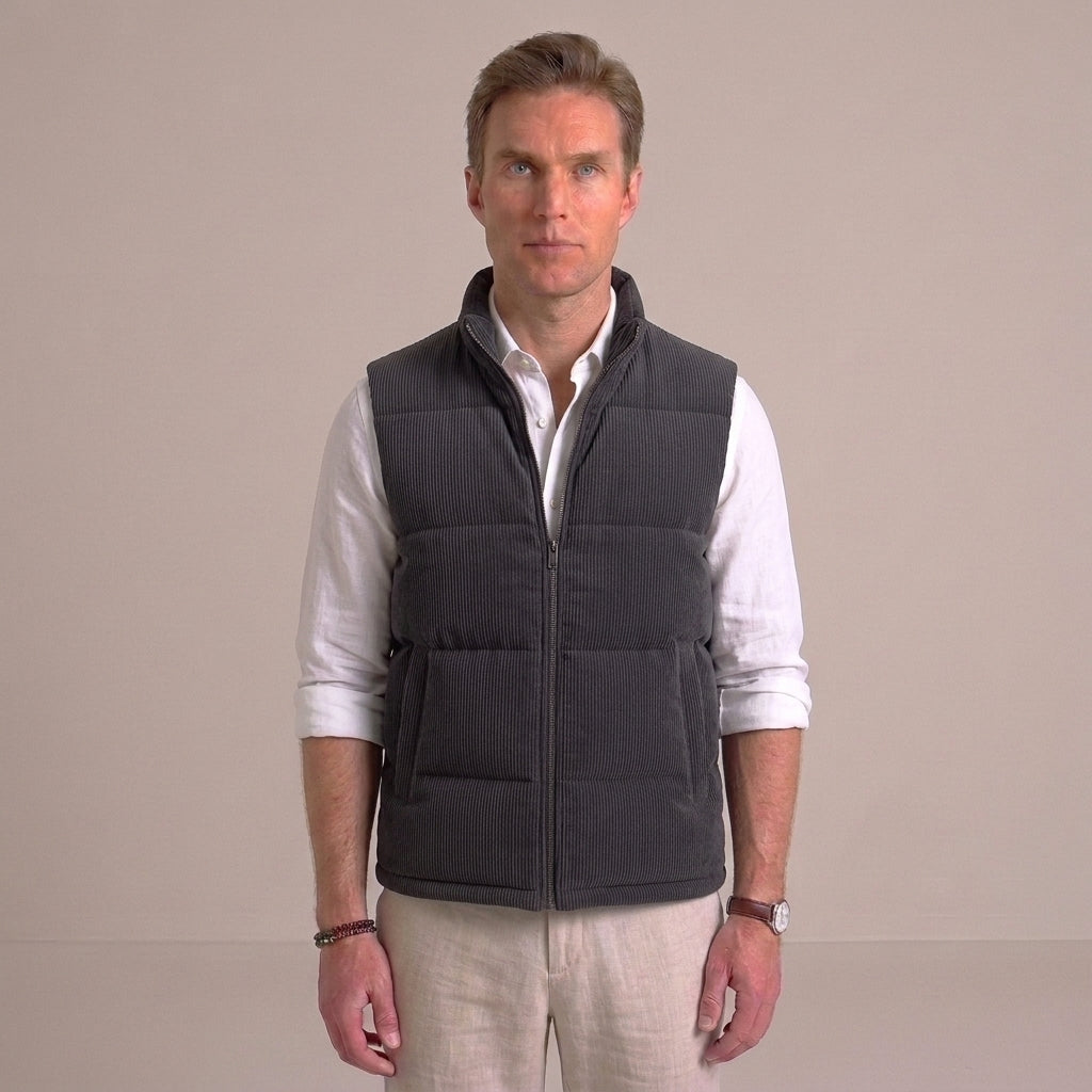 Herre fyldt vest i cord