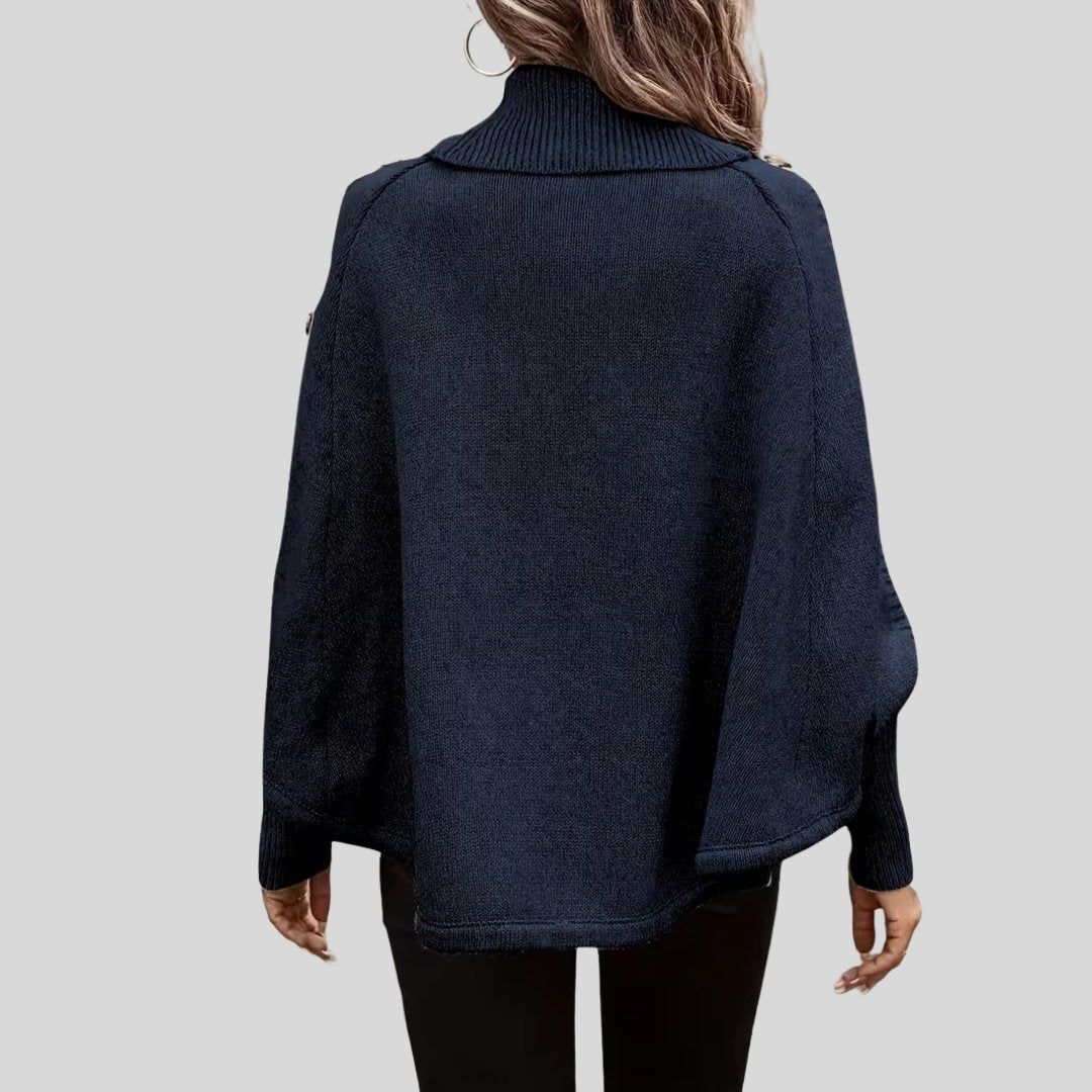 Cable-Knit Turtleneck Sweater for Women