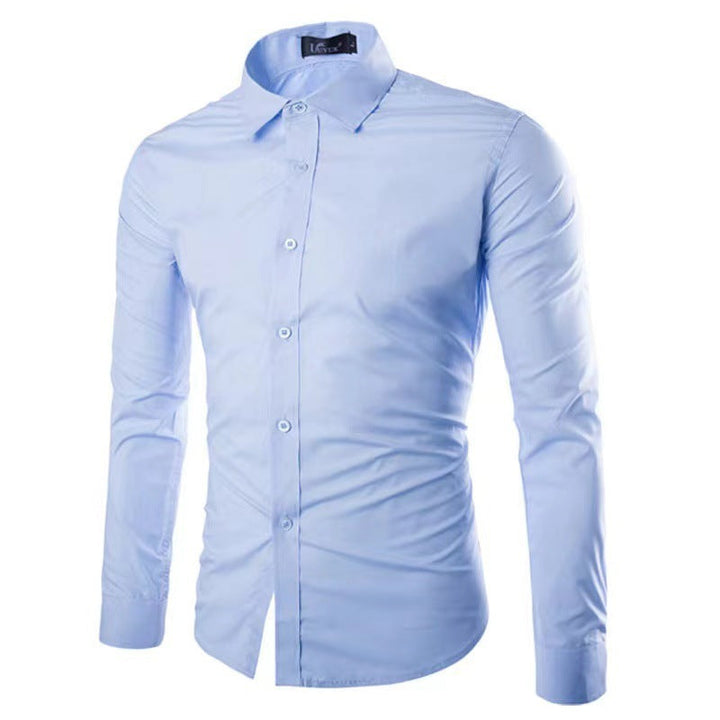 Slim Fit Skjorte med Spids Krave til Herrer