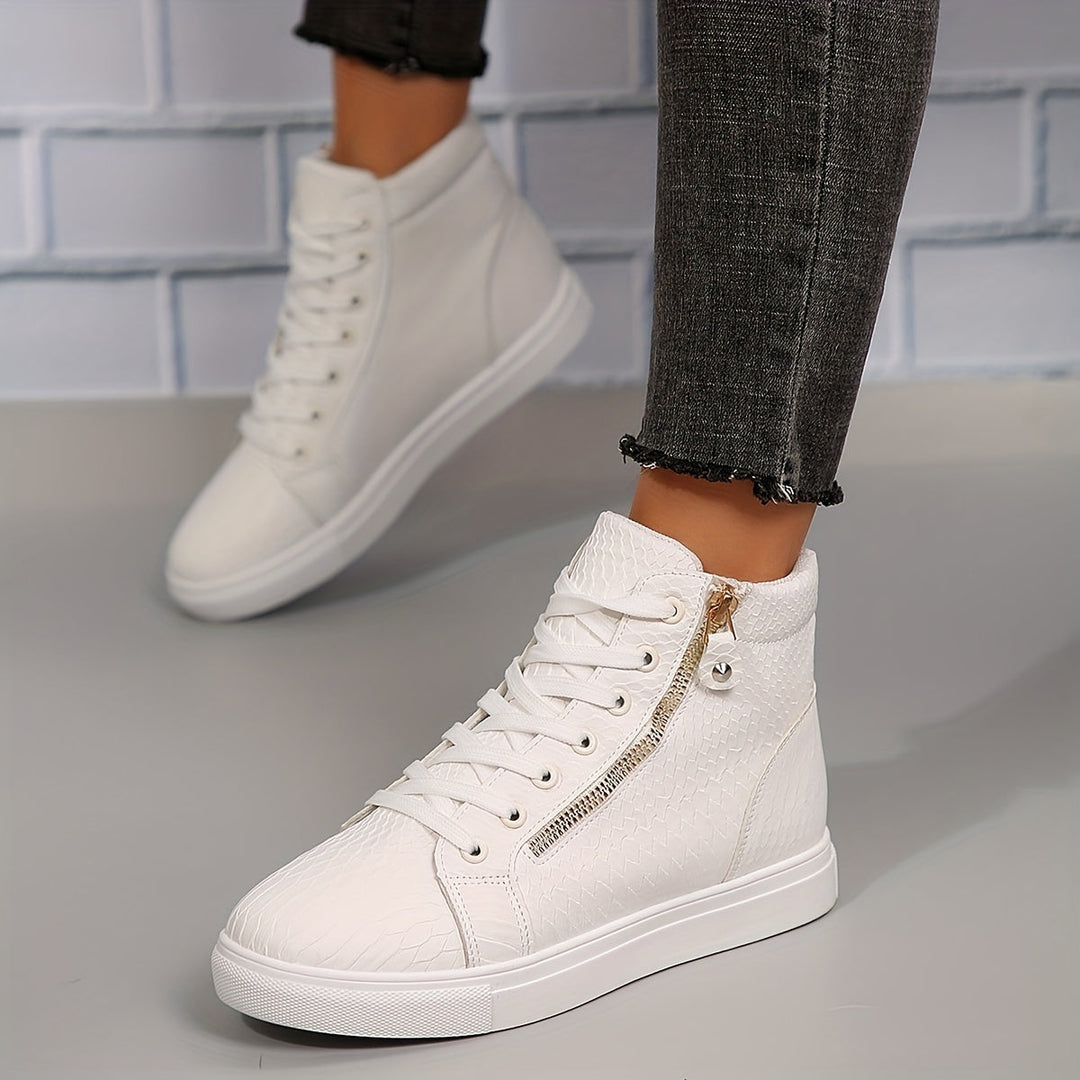 Høje Sneakers Med Lynlås