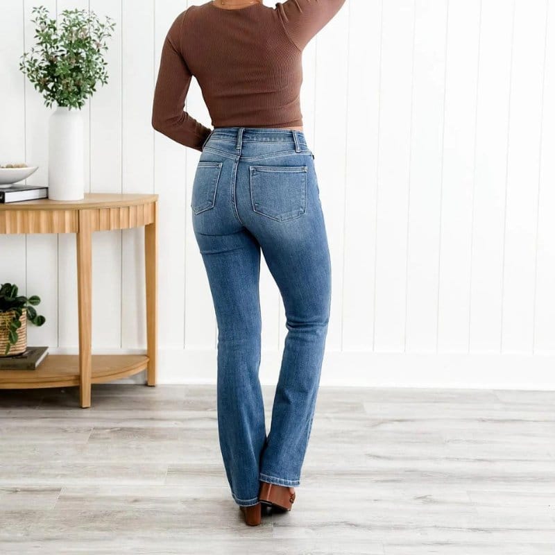 Højtaljede Jeans Med Bootcut Pasform