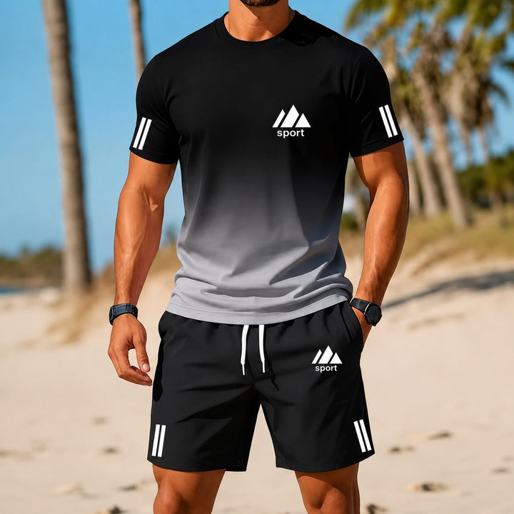 Sporty T-shirt og Shorts Sæt til Herrer