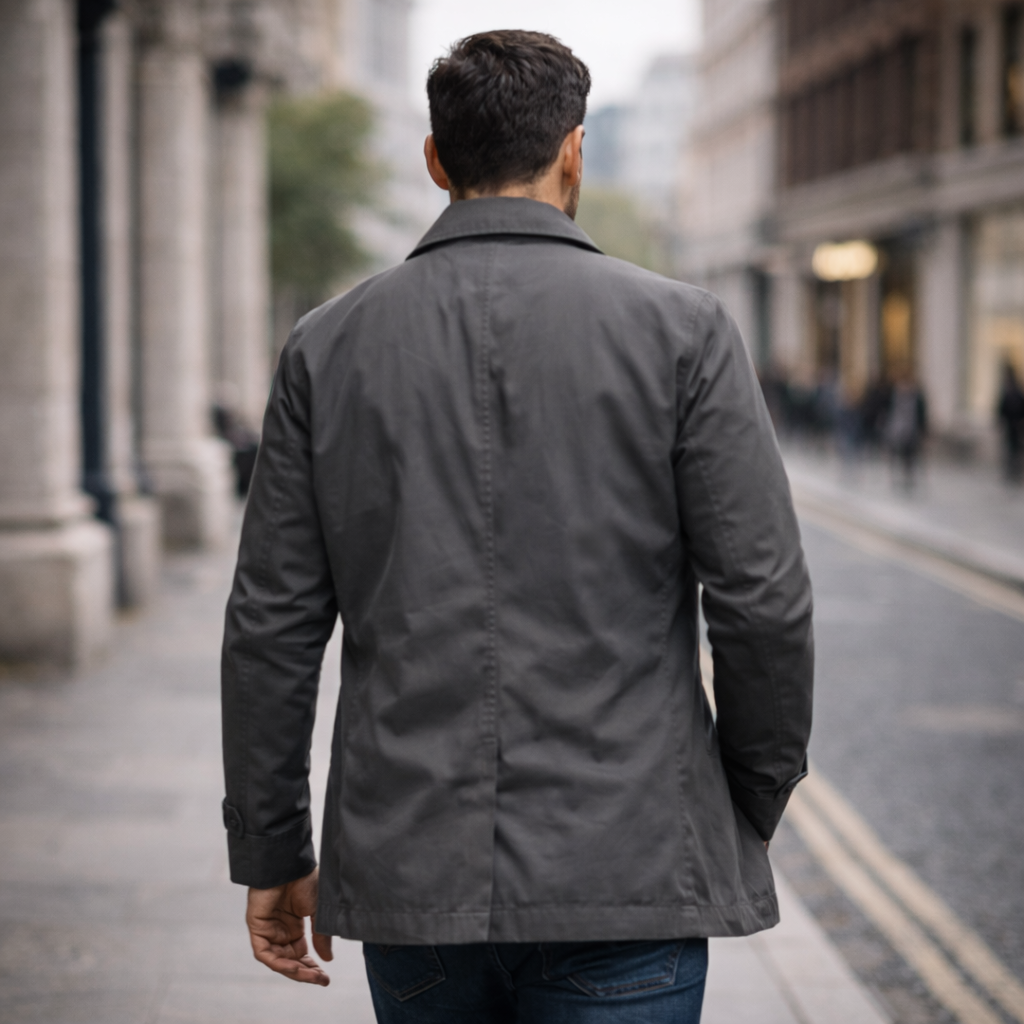 Classic Men's Coat with Buttons