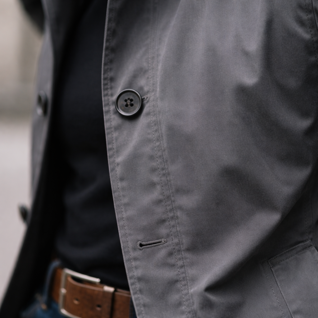 Classic Men's Coat with Buttons